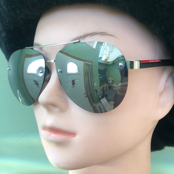 Prada, Women's Grey & Silver Tone No- Rx Sunglasses - Picture 4 of 10